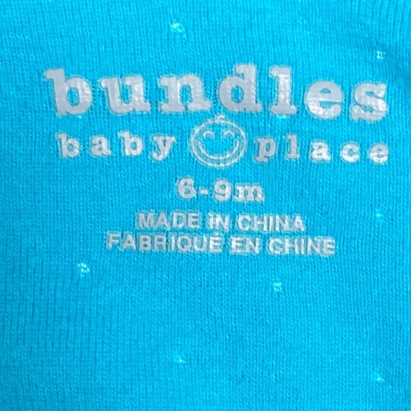 Bundles Baby Place & Bon Bebe Girls One Piece & Fleece Sweat Pants Size 6-9 Mont - Picture 5 of 11